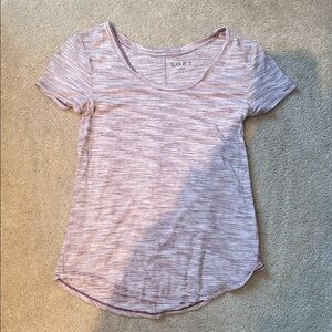 LOFT Striped Short Sleeve Tee in Light Pink